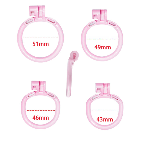 Nylon Resin Pink Chastity Cage, Comfortable Chastity Cage, Plastic Sissy Chastity, Male Chastity Device, Penis Chastity, Bondage, Plastic, 2