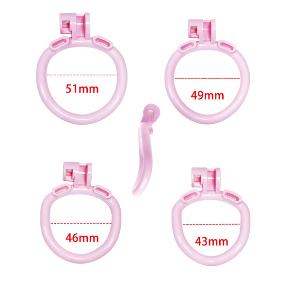 Nylon Resin Pink Chastity Cage, Comfortable Chastity Cage, Plastic Sissy Chastity, Male Chastity Device, Penis Chastity, Bondage, Plastic, 2