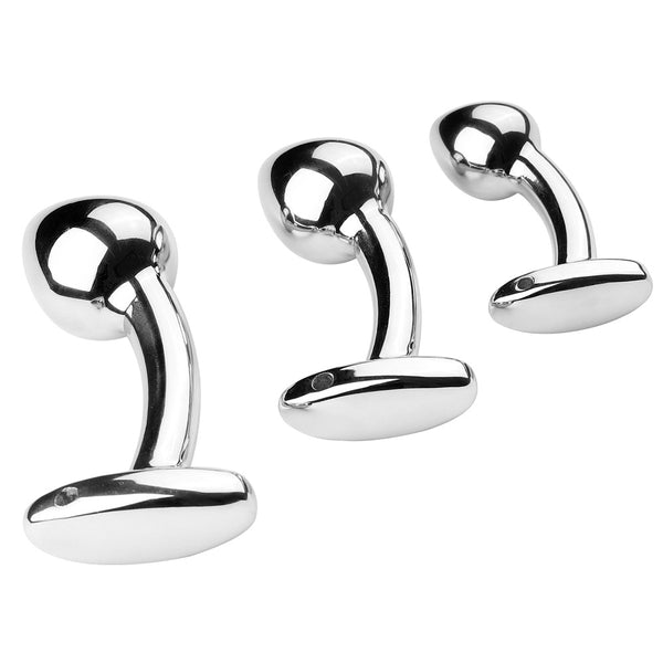 3 Sizes Metal Silver Anal Butt Plug G Spot Expansion Anus Masturbation Mature Sex Toys Tail Anus Stimulator