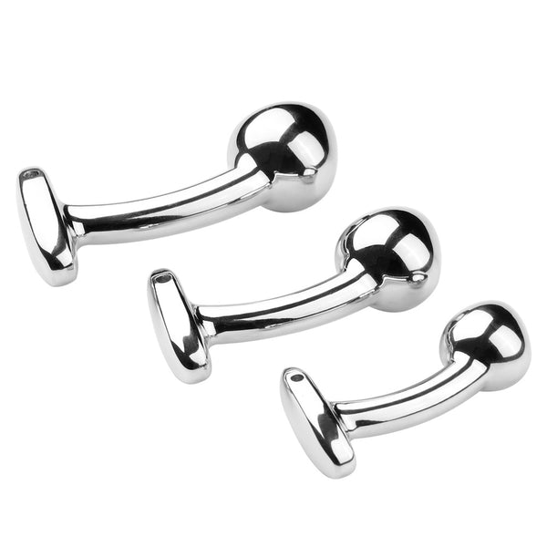 3 Sizes Metal Silver Anal Butt Plug G Spot Expansion Anus Masturbation Mature Sex Toys Tail Anus Stimulator