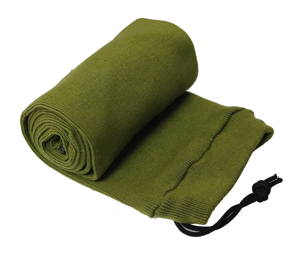 54 Inches Knit Gun Sock for Rifle and Shotguns,Greens Anti-Rust, Silicone Treated, Drawstring Closure