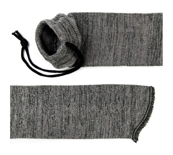 54 Inch Gun Socks for Rifles and Shotguns,Light Gray Elastic Design of Rifle Sock Sleeve Dust-proof Anti-rust Moisture-proof Silicone Treated Drawstring Closure for Hunting