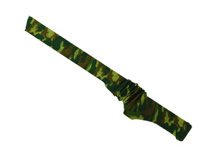 54 Inches Knit Gun Sock for Rifle/Shotguns with or without Scope Storage, Green Camo Anti-Rust, Silicone Treated, Drawstring Closure