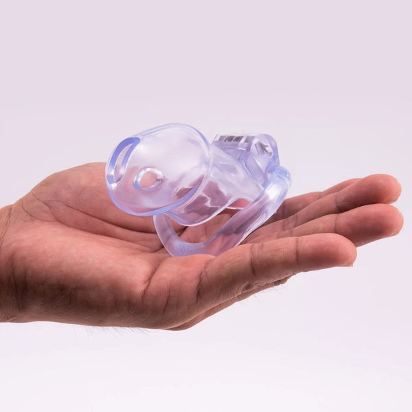 Men's Clear Resin Holy Trainer Chastity Cage