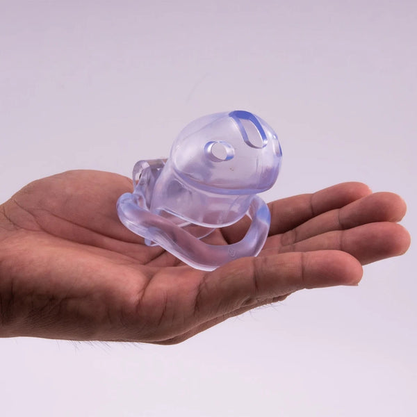 Men's Clear Resin Holy Trainer Chastity Cage
