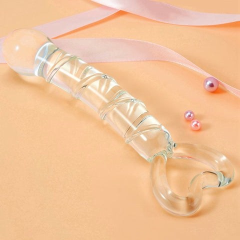 Glass Massage Wand, Self Pleasure Dildo Glass Anal Plug, G-Spot Wand