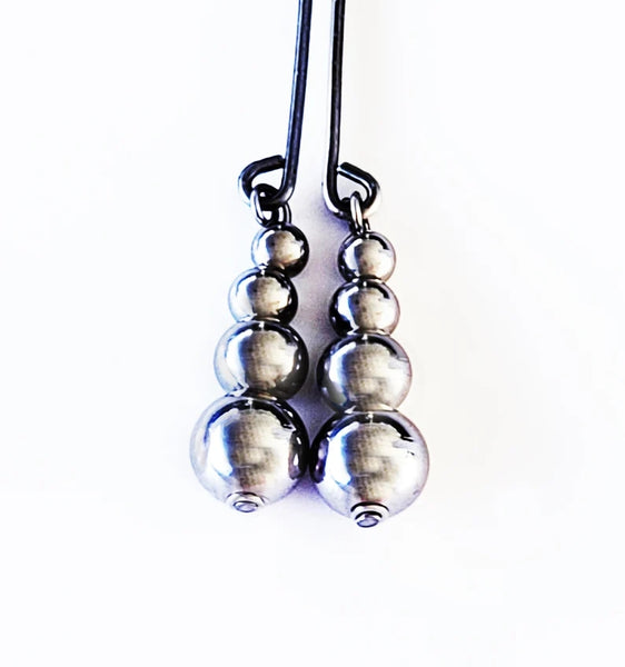 Stainless Steel Clit Clamp / Labia Clip with Lightly Weighted Beads. Mature Listing, BDSM Gear for Submissive