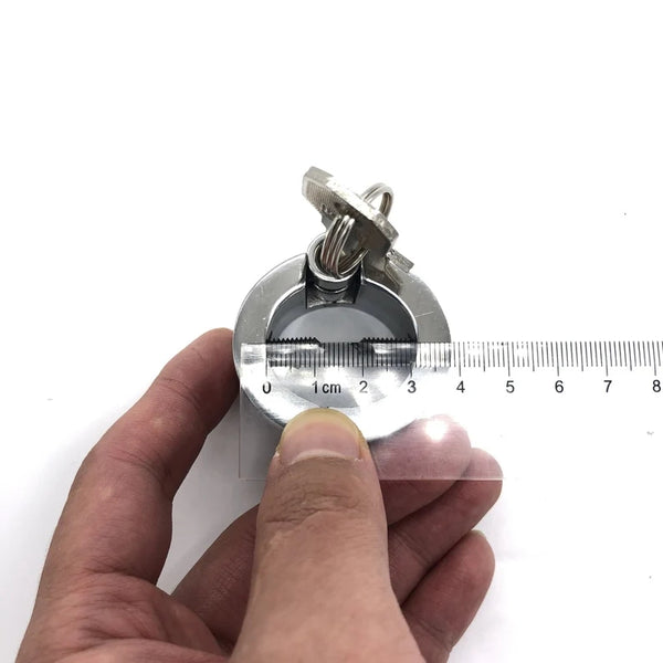 Stainless Steel Chastity Cage Piercing Chamber Ball Stretcher Metal Scrotum Pendant Ball Ring with Testis Weight Cock Ring CBT Devices