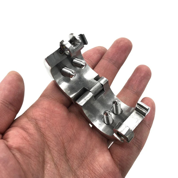 Stainless Steel Chastity Cage Piercing Chamber Ball Stretcher Metal Scrotum Pendant Ball Ring with Testis Weight Cock Ring CBT Devices