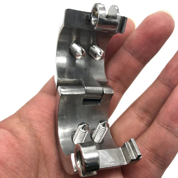 Stainless Steel Chastity Cage Piercing Chamber Ball Stretcher Metal Scrotum Pendant Ball Ring with Testis Weight Cock Ring CBT Devices