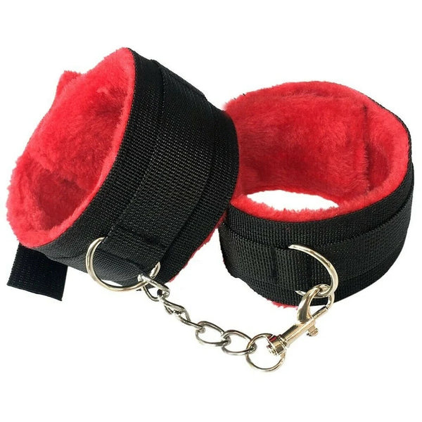 Harness 10 pc Set Women BDSM Set Restraints Set Bondage Kit Handcuffs Nipple Clamps Whip Gag Sex Toy Couples Kinky Cuffs Fetish Ankle Cuff