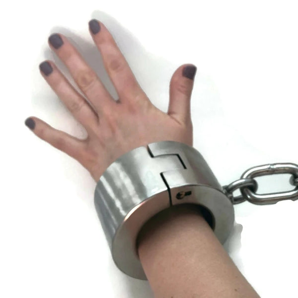 Ultra Heavy Handcuffs, The Ultimate Restraint Stainless Steel Bondage, BDSM, Self Bondage, Sex Toys