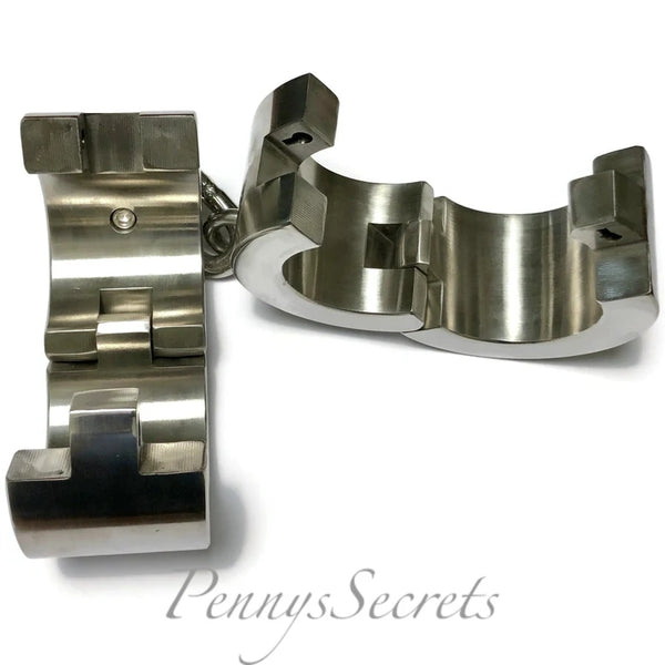 Ultra Heavy Handcuffs, The Ultimate Restraint Stainless Steel Bondage, BDSM, Self Bondage, Sex Toys