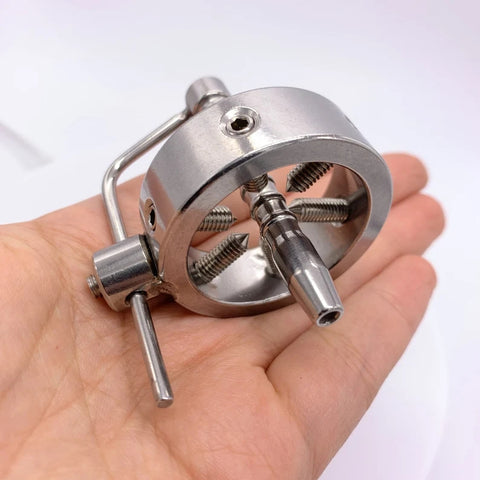 Male chastity Cage Belt Urethral Catheter Dilator with Screw Teeth
