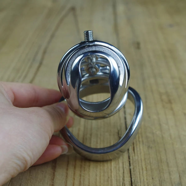 Men Chastity Belt with Removable Sharp Screw Stainless Steel Penis Lock Bdsm Bondage Sex Toys