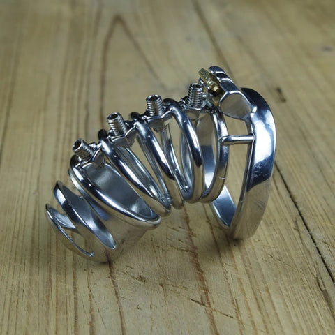 Men Chastity Belt with Removable Sharp Screw Stainless Steel Penis Lock Bdsm Bondage Sex Toys