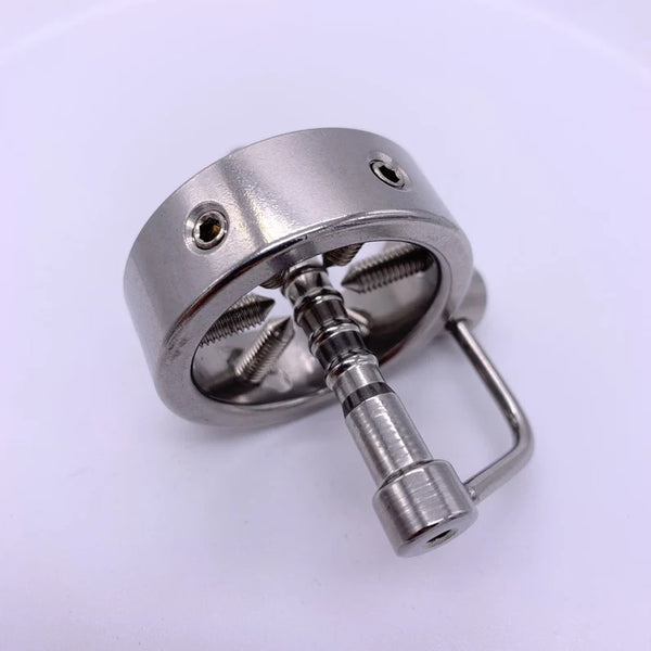 Male chastity Cage Belt Urethral Catheter Dilator with Screw Teeth