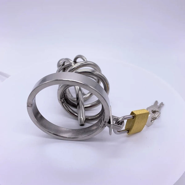 Male Long Chastity Device with Catheter New Lock