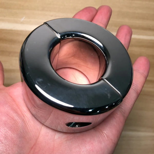 960G 610G Weight Stainless Steel Metal Screw Locking Penis Scrotum Testicle Lock