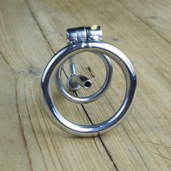 Male Chastity Cock Cage With Urethral Sounds Stainless Steel Tiny Penis Lock Ring Chastity Device For Men