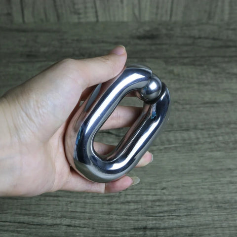 Steel Ball Stretcher,Heavy Weight Scrotum Ring,Cock Ring,Engraving