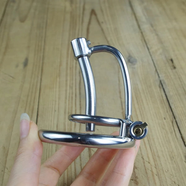 Male Chastity Cock Cage With Urethral Sounds Stainless Steel Tiny Penis Lock Ring Chastity Device For Men