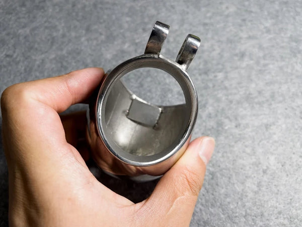 Stainless Steel Male Egg-Type Fully Restraint Chastity Device Cage Bondage