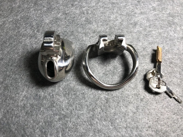 Pleasurable Stainless Steel Male Chastity Device,Short Small Cock Cage