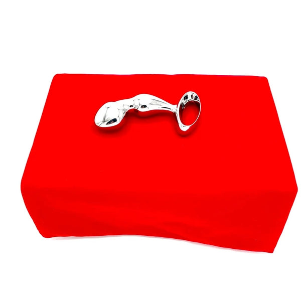 Butt Plug, Curved, Bulbed, Smooth, Pure Stainless Steel, Anal Stimulation, P-Spot, Nickel Free, Male, Female, Orgasm, Sex Toy