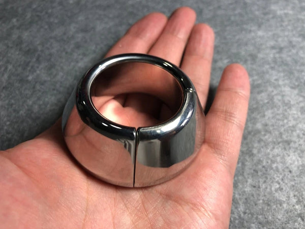 Metal Scrotum Stretcher Fashion Magnetize Stainless Steel Magnetic Ball Stretchers Penis & Cock Ring