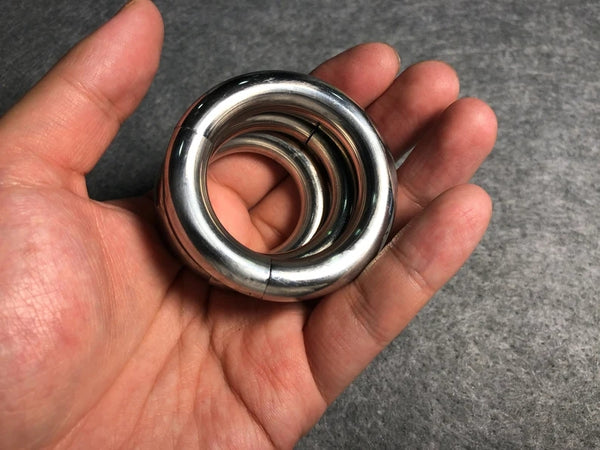 Bondage Stainless Steel Heavy Duty Magnetic Ball Scrotum Stretcher Delay Ejaculation For Men-gifts Testicle Stretcher