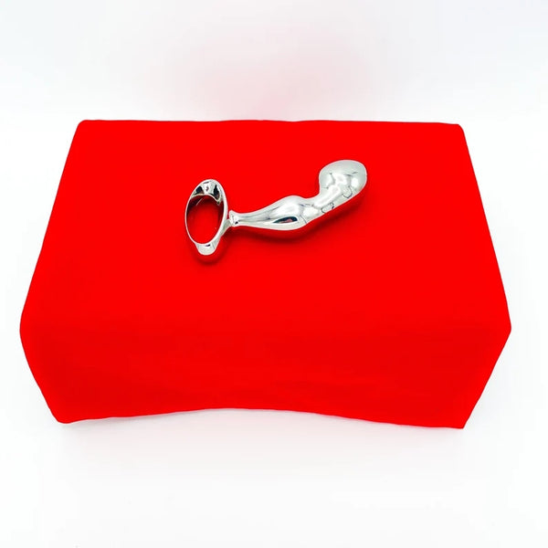Butt Plug, Curved, Bulbed, Smooth, Pure Stainless Steel, Anal Stimulation, P-Spot, Nickel Free, Male, Female, Orgasm, Sex Toy