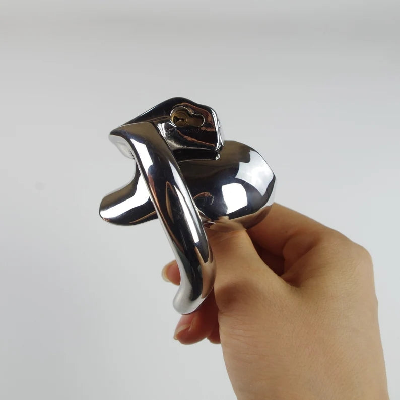 Tiny Stainless Steel Male Chastity, Mini Chastity Cage, Chastity with Invisible Lock Cock cage