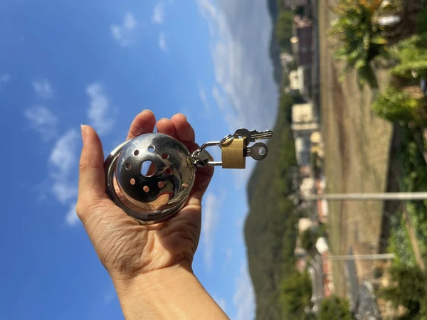Chastity lock belt cb penis abstinence device sm sexy male cage