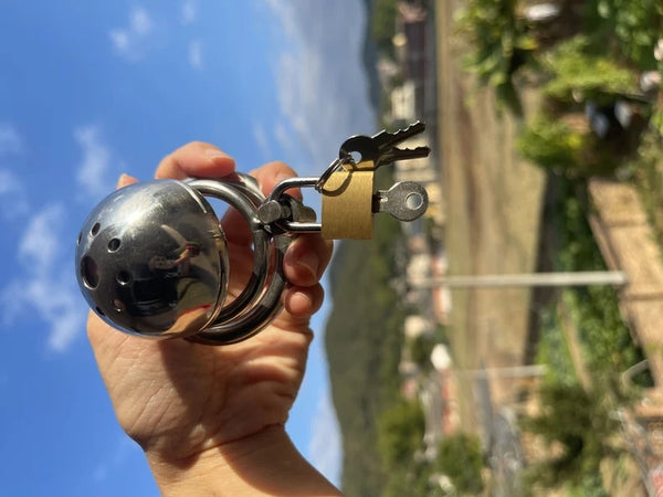 Chastity lock belt cb penis abstinence device sm sexy male cage
