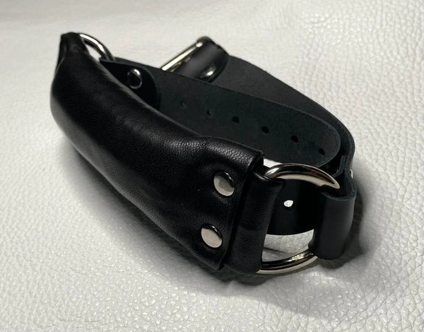 Soft leather gag - Cleave gag - Stuffed gag - Mature