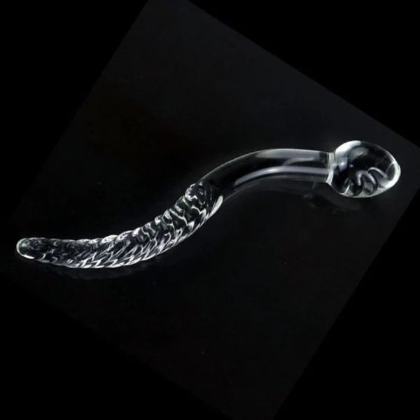 Glass Sex Toy For Women Men,Glass Dildo With Balls,Long Glass Dildo