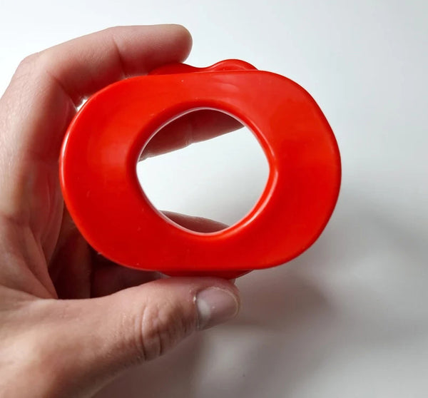 Silicone Lips Gag, Red Lips Gag, Lips Gag with hole, Fetish Gag, Kink Gag, BDSM Gag, Open Mouth Gag, Mouth Gag, O-ring gag, Submissive toys 3pcs