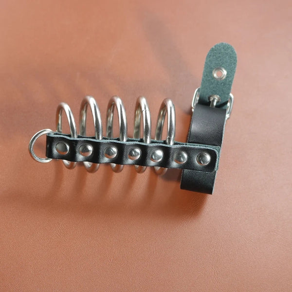 Lock 5 Hell Gates with Leather Cock Straps