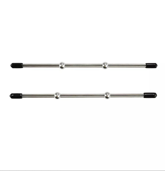 Abacus Vice Double Bar Pincher Clitoris Labis Nipple Bar Frenulum Clip on Ring Adjustable Steel Nipple Pleasure Bead Slides BDSM Bondage