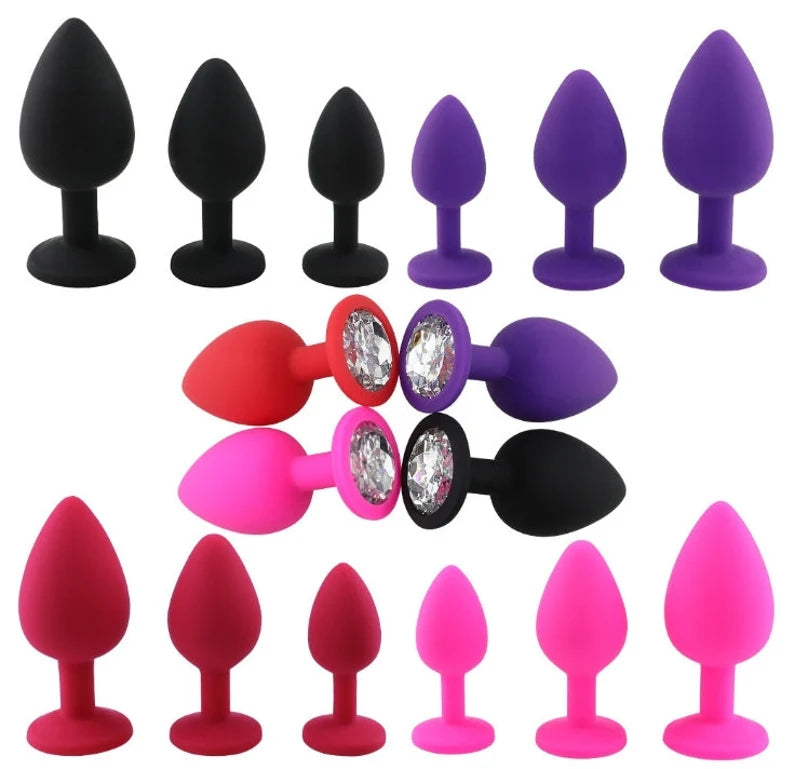 Silicone Butt Plug Anal Plug Unisex Sex Stopper 3 Different Size Adult Toys for Men/Women Anal Trainer