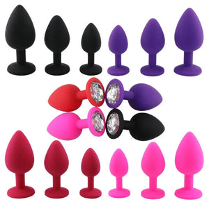 Silicone Butt Plug Anal Plug Unisex Sex Stopper 3 Different Size Adult Toys for Men/Women Anal Trainer