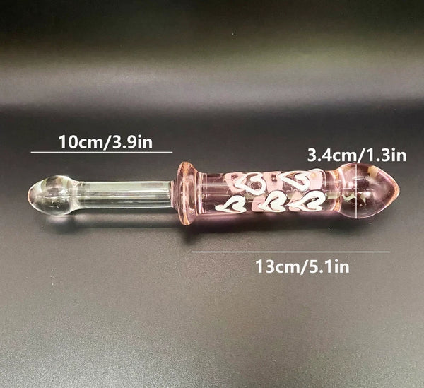 Crystal dildo set,pink glass dildo,glass anal plug,Stimulating Massager