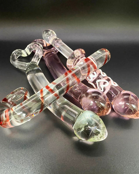 Crystal dildo set,pink glass dildo,glass anal plug,Stimulating Massager