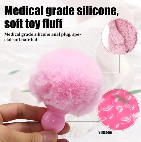Silicone Anal Plug Plush Rabbit Tail Sex Toy for Women Men Gay Sexy Butt Plug Prostate Massager Tail