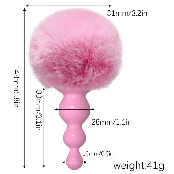 Silicone Anal Plug Plush Rabbit Tail Sex Toy for Women Men Gay Sexy Butt Plug Prostate Massager Tail