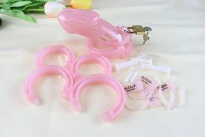 Chastity Cage Red / Red Mamba Lightweight 3D Printed Chastity Cage / Double lone face ring portable CB lock