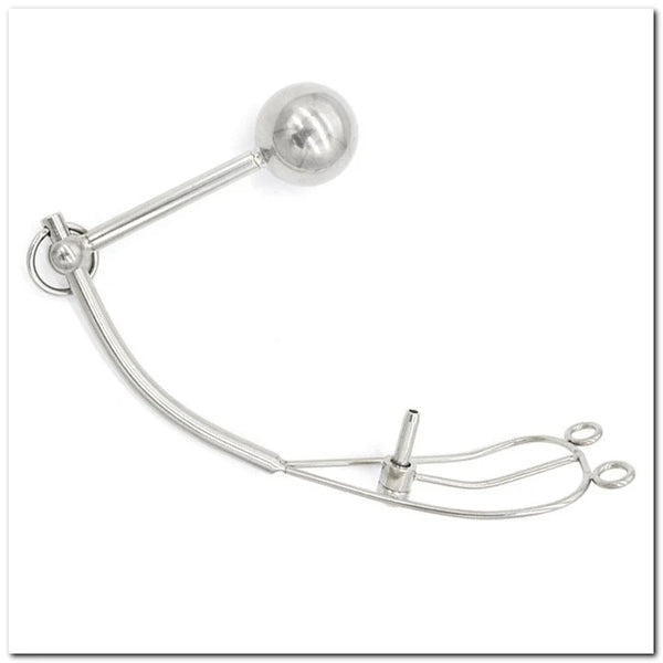 Metal female urethral tube anal plugs chastity lock pants Y-type stainless steel alternative adult toys