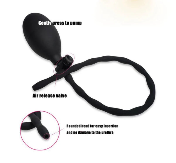Erotic / adult toys / male / inflatable / blocking the urethra / stimulation / plug stick / silicone catheter / gay