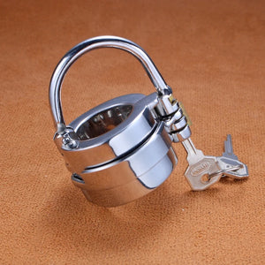 Spiked CBT Ball Stretcher with Scrotum Torture Separator